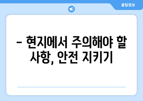 해외여행 안전 가이드| 주의사항 & 주요 재외공관 연락처 | 여행 준비, 안전 정보, 비상 연락처