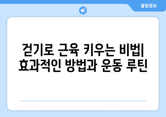 건강한 근육 발달을 위한 효과적인 걷기 방법 | 근력 강화, 체중 감량, 운동 루틴