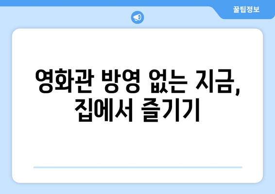 영화관 방영 없는 지금, 집에서 즐기기