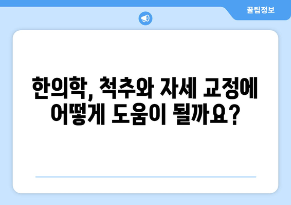 척추와 자세 교정, 한의원 치료가 답일까요? | 척추 건강, 자세 개선, 한의학, 추나요법, 침치료