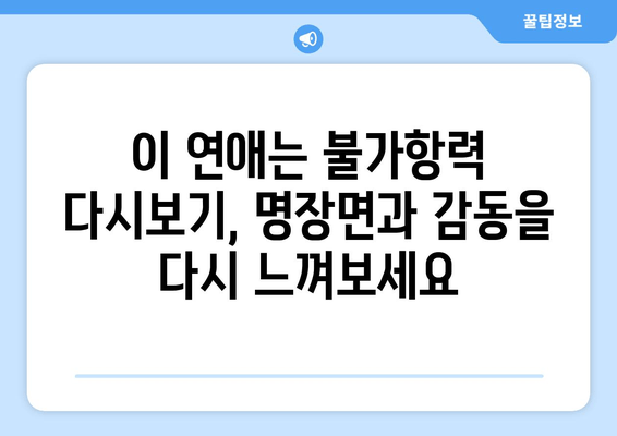 이 연애는 불가항력 재방송, 지금 바로 다시보기! | 편성표 & 무료 시청 방법