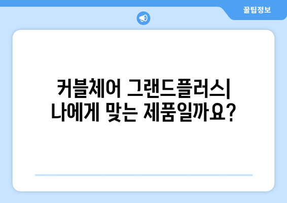 커블체어 그랜드플러스, 자세 교정 효과와 특징 비교 분석 |  장점, 단점, 사용 후기