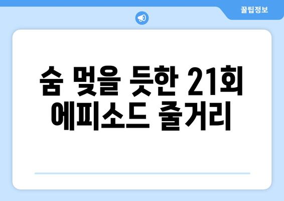 숨 멎을 듯한 21회 에피소드 줄거리