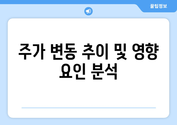 주가 변동 추이 및 영향 요인 분석