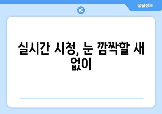 실시간 시청, 눈 깜짝할 새 없이