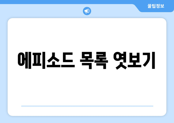 에피소드 목록 엿보기