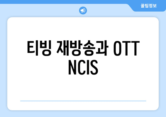 티빙 재방송과 OTT NCIS