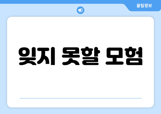 잊지 못할 모험