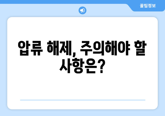 자동차 압류 해제, 집에서 간편하게 해결하는 방법 | 압류 해제 절차, 필요 서류, 비용, 주의 사항
