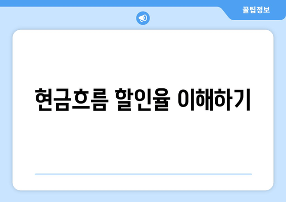 현금흐름 할인율 이해하기