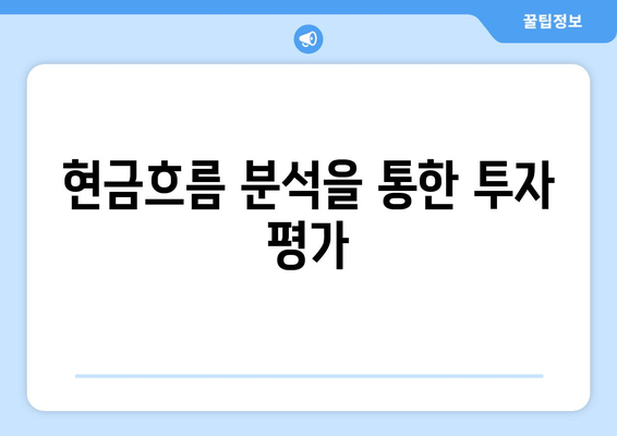 현금흐름 분석을 통한 투자 평가