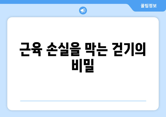 근육을 키우는 걷기 vs 근육을 잃는 걷기| 당신의 걷기는 어떤 종류인가요? | 근육, 걷기, 운동, 건강, 체중 감량