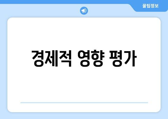 경제적 영향 평가