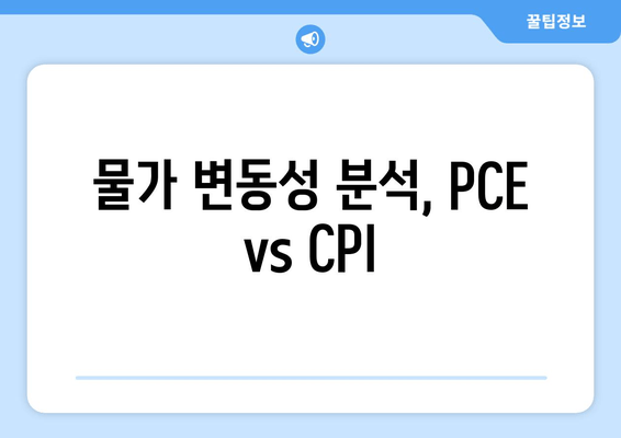 물가 변동성 분석, PCE vs CPI