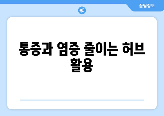 통증과 염증 줄이는 허브 활용