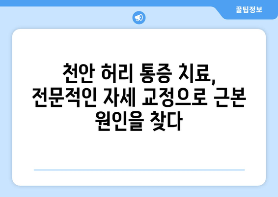 천안 허리통증, 자세교정과 재활로 이겨내세요! | 천안 허리통증 치료, 자세 교정 전문, 재활 프로그램 리뷰