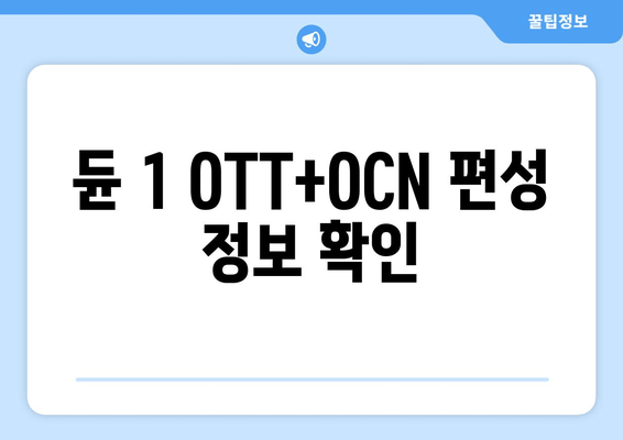 듄 1 OTT+OCN 편성 정보 확인