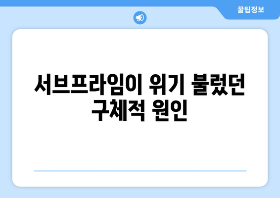 서브프라임이 위기 불렀던 구체적 원인