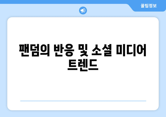 팬덤의 반응 및 소셜 미디어 트렌드