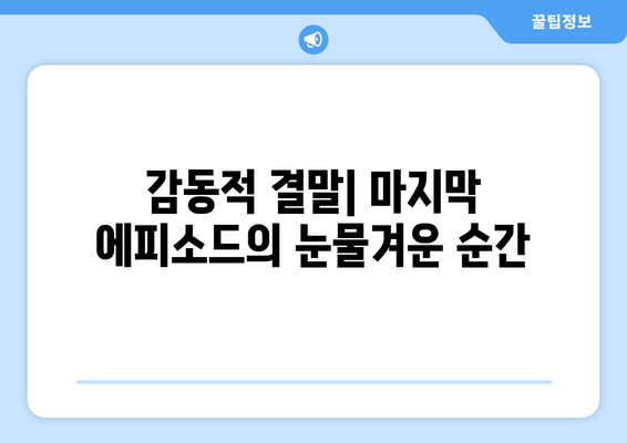 감동적 결말| 마지막 에피소드의 눈물겨운 순간