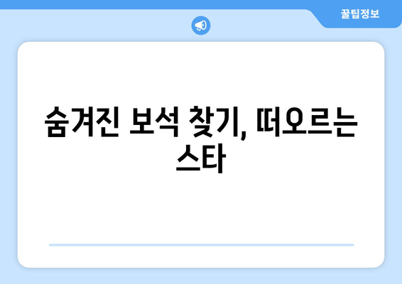 숨겨진 보석 찾기, 떠오르는 스타