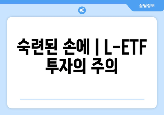 숙련된 손에 | L-ETF 투자의 주의