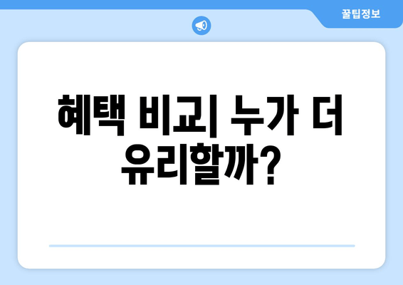 혜택 비교| 누가 더 유리할까?