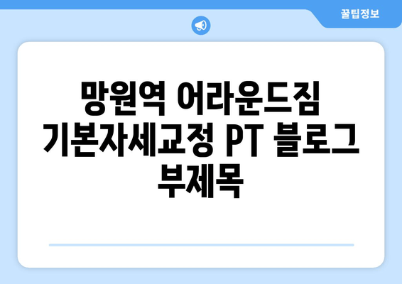 망원역 어라운드짐의 기본자세교정 PT| 나에게 맞는 운동, 지금 시작하세요! | 자세 교정, PT, 망원, 어라운드짐