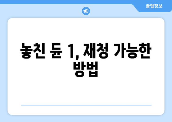 놓친 듄 1, 재청 가능한 방법