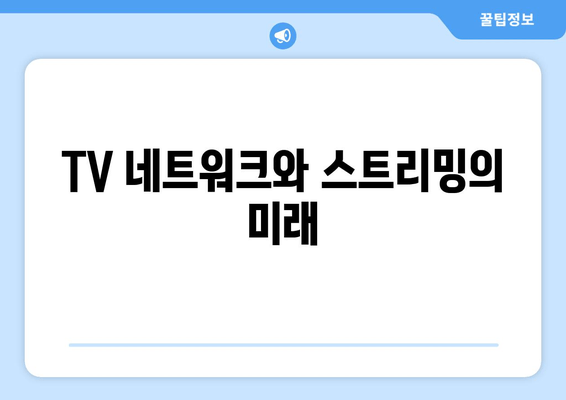 TV 네트워크와 스트리밍의 미래