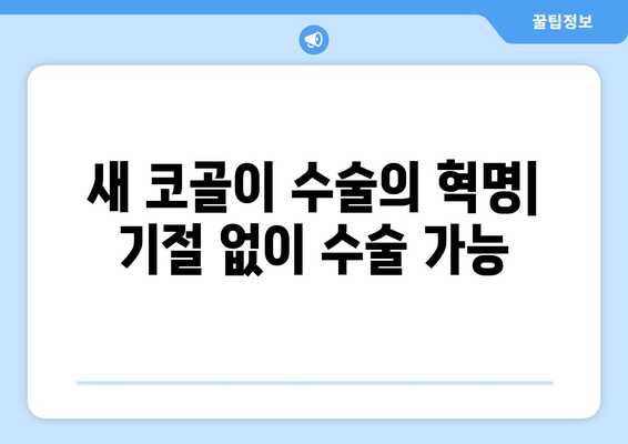 새 코골이 수술의 혁명| 기절 없이 수술 가능