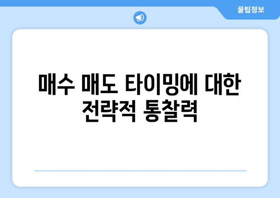 매수 매도 타이밍에 대한 전략적 통찰력