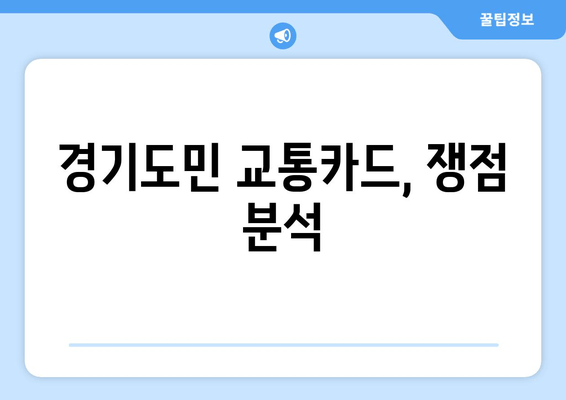 경기도민 교통카드, 쟁점 분석