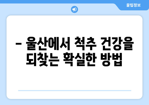 울산 체형교정 전문가가 알려주는 슈어적인 자세 교정 방법| 몸 상태 바로잡기 | 체형교정, 척추교정, 자세 개선, 울산