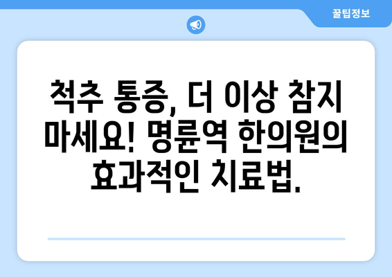 명륜역 한의원 야간 자세교정 치료| 척추 건강 지키는 맞춤형 해결책 | 자세 교정, 척추, 야간 진료, 명륜역 한의원