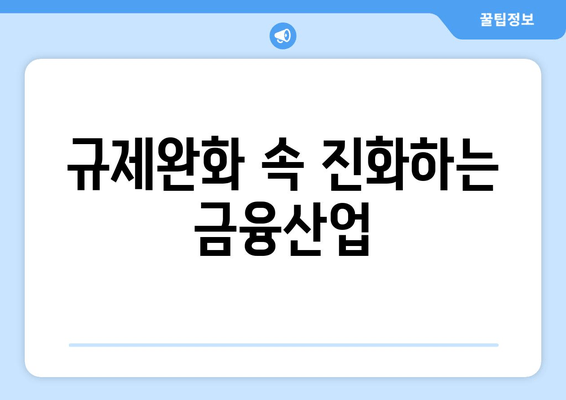 규제완화 속 진화하는 금융산업