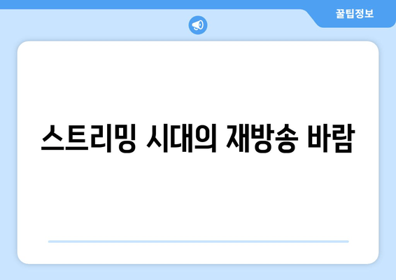 스트리밍 시대의 재방송 바람
