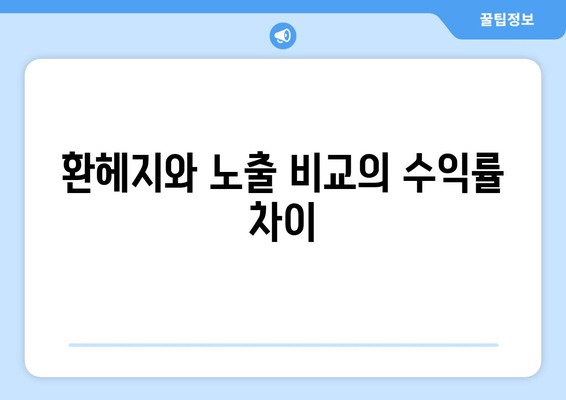 환헤지와 노출 비교의 수익률 차이