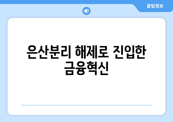 은산분리 해제로 진입한 금융혁신