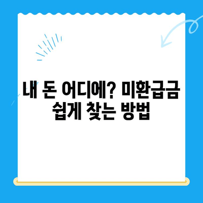 숨겨진 돈 찾아보세요! 미환급금 조회 & 환급받는 완벽 가이드 | 미환급금, 조회 방법, 환급 신청