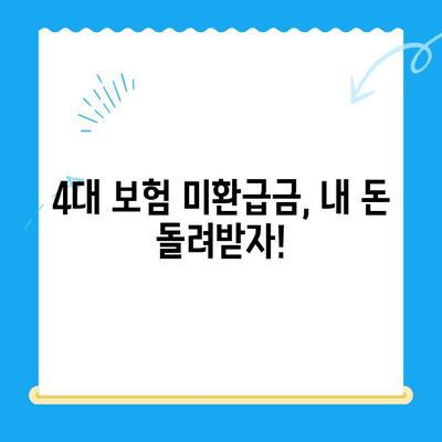 4대 보험 미환급금 찾아 내 돈 돌려받기 | 간편 정산 신청 가이드