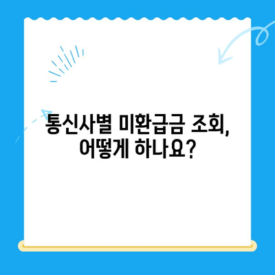 휴대폰 통신요금 미환급금, 내 돈 찾는 방법 알아보기 | 미환급금 확인, 통신사별 조회, 환급 신청