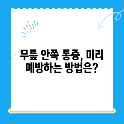 무릎 안쪽 통증, 왜 생길까? 원인과 관리법 총정리 | 무릎 통증, 내측 통증, 운동, 치료, 예방