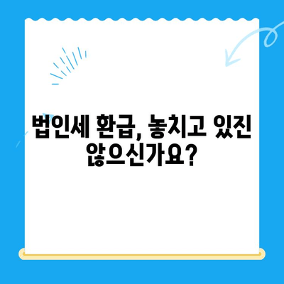 법인세 환급까지? 미환급금 찾아 드립니다! | 법인세, 미환급금, 환급, 서비스, 절세