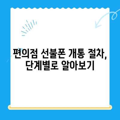 편의점 선불폰 개통 완벽 가이드| 절차, 준비물, 주의사항 한눈에 보기 | 선불폰 개통, 편의점, 휴대폰 개통, 알뜰폰