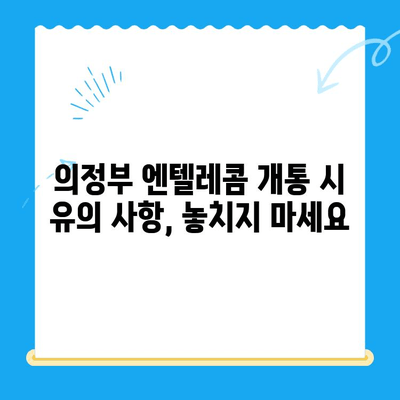 의정부 엔텔레콤 개통, 쉬운 방법 총정리 | 개통 절차, 준비물, 유의 사항