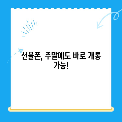 주말에도 OK! 선불폰 당일 개통 & 사용 가이드 | 선불폰 개통, 주말 개통, 당일 사용, 유심