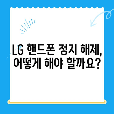 LG 핸드폰 정지 해제 후 선불 유심 개통하는 방법 | 선불 유심, 핸드폰 정지 해제, 개통 가이드