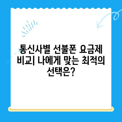 신용불량자도 OK! 선불폰 개통 가능한 꿀팁 | 통신사별 비교, 요금제 추천, 개통 방법