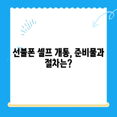 편의점 선불폰 셀프 개통 완벽 가이드| 5분 만에 끝내는 간편한 방법 | 선불폰, 개통, 편의점, 셀프